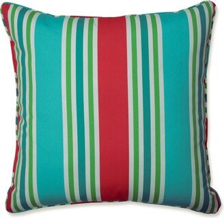 Pillow Perfect Aruba Stripe Turq/Coral 25-inch Floor Pillow