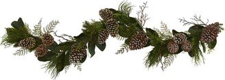 4199 6' Pine Cone & Pine Artificial Garland Green