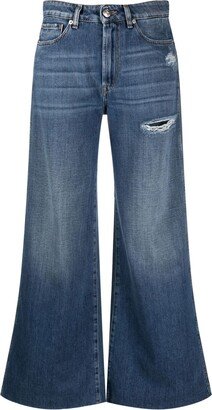 Mid-Rise Flared-Leg Jeans
