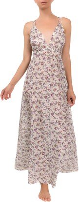 Hazel Floral Print Cutout Sleeveless Nightgown