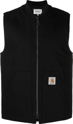 Logo-Patch Zipped Vest