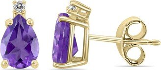 Gemstones 14K 0.92 Ct. Tw. Diamond & Amethyst Earrings