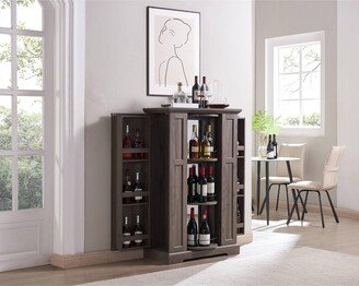 Home Source Home Accent Bar Cabinet Grey