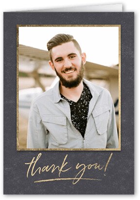 Thank You Cards: Making History Thank You Card, Grey, 3X5, Matte, Folded Smooth Cardstock