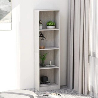 4-Tier Book Cabinet Concrete Gray 15.7