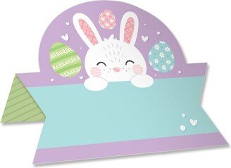 Big Dot of Happiness Spring Easter Bunny - Happy Easter Party Tent Buffet Card - Table Setting Name Place Cards - Set of 24