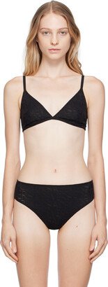 Black Semi-Sheer Bra-AB