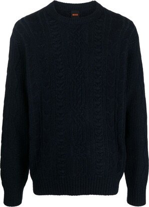 Crew-Neck Cable-Knit Jumper-AB