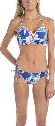 Women's Standard Push Up Ruffle Underwire Bikini Swimsuit Top (Multi/Island Floral) Women's Swimwear