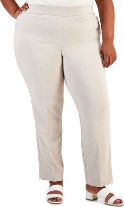 Plus Size High-Rise Pull-On Pants, Created for Macy's