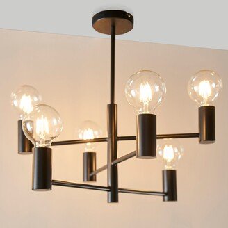 Vogue Lighting Vogue Forsan 6 Light Flush Chandelier Black