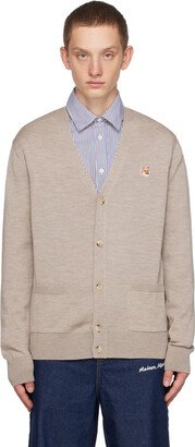 Beige Fox Head Cardigan-AB