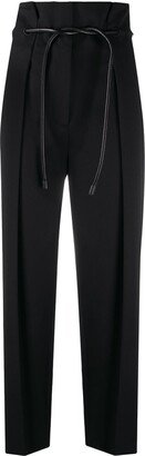 Belted High-Waisted Trousers-AA