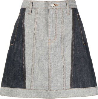 Patchwork Denim Miniskirt