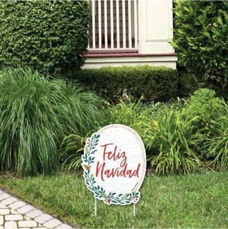 Big Dot Of Happiness Feliz Navidad - Outdoor Lawn Sign - Spanish Christmas Party Yard Sign - 1 Pc