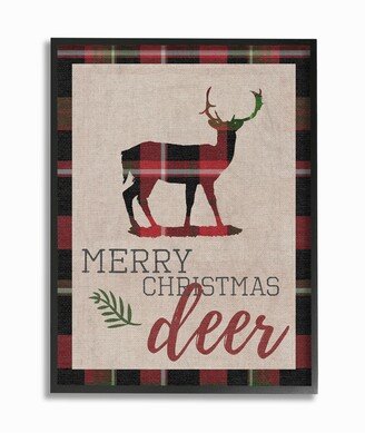 Merry Christmas Deer Framed Giclee Art, 11