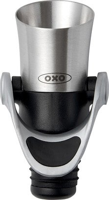 OXO Steel Wine Stopper & Pourer Silver/Black