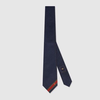 Silk tie with Interlocking G Web detail