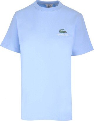 X Lacoste Logo Printed Crewneck T-Shirt-AA