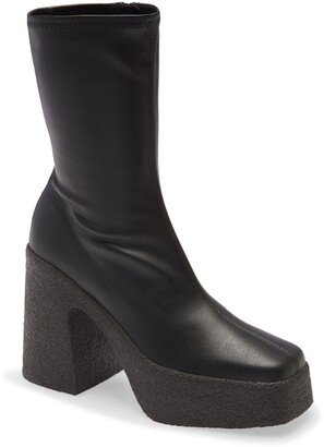 Square Toe Platform Bootie