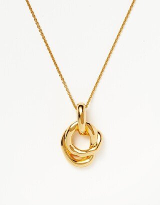 Molten Twisted Double Pendant Necklace