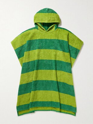 Jemima Striped Cotton-Terry Hooded Poncho