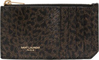 Fragments leopard-print card case