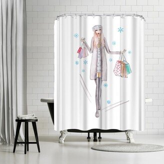 71 x 74 Shower Curtain, Grey Girl by Alison B