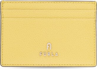 ‘Camelia’ Card Case With Logo - Yellow
