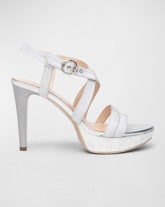 Sparkle Crossover Platform Sandals