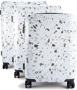 Terazzo 3-Piece Abstract Print Hardshell Spinner Suitcase Set