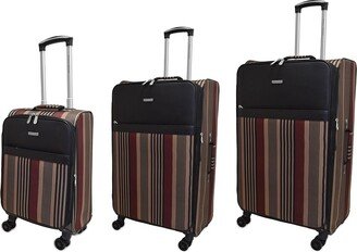 Horizontal Striped Collection 3Pc Luggage Set