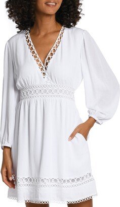 Illusion Long Sleeve Cover-Up Dress