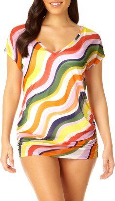 Wave Stripe Cover-Up Tunic
