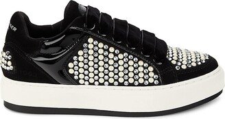 Southbank Faux Pearl Studded Platform Sneakers