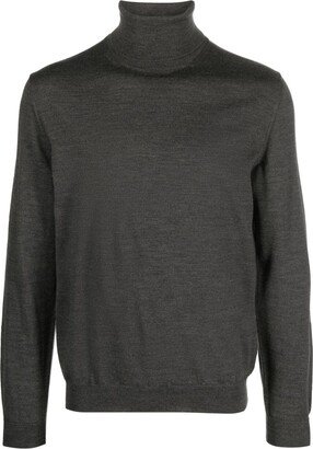 Mélange-Effect Wool Roll-Neck Jumper