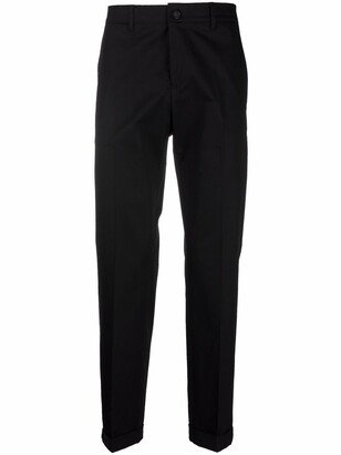 Straight-Leg Tailored Trousers-GF