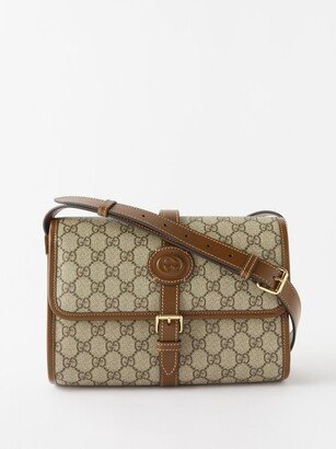 GG-jacquard Leather-trim Cross-body Bag