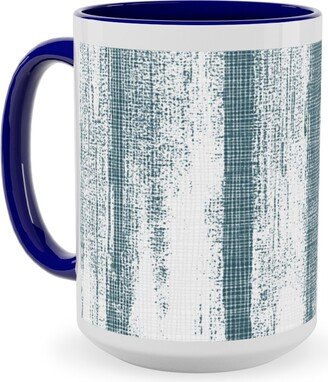 Mugs: Bamboo - Grey Ceramic Mug, Blue, 15Oz, Blue