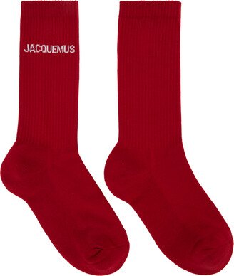 Red Le Raphia 'Les Chaussettes Jacquemus' Socks