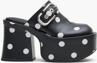 The J Marc Spots Clog - Black/white