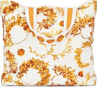 Coco Printed Terry Beach Tote Bag in Yellow