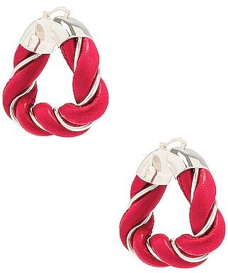 Twist Earrings in Red