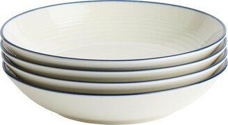 Maze Denim Line Pasta Bowl, Set of 4