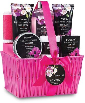 Lovery Gift Baskets for Women - Spa Gift Set - Enchanted Orchid Scent