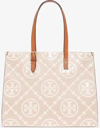 Monogrammed Shopper Bag - Beige