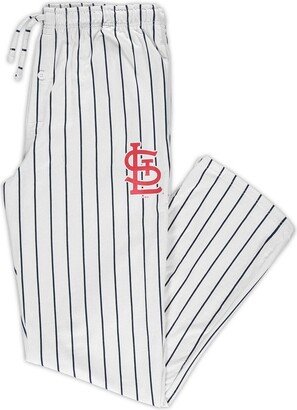 Concepts Sport Men's White, Navy St. Louis Cardinals Big and Tall Pinstripe Sleep Pants - White, Navy