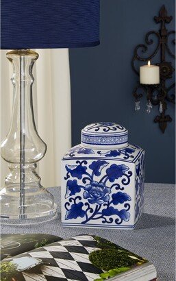 A&B Home - Hand Painted Square Canister