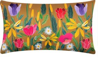 Wylder Nature House Of Bloom Celandine Outdoor Boudoir Cushion Saffron Yellow