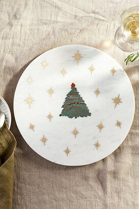 Sparkly Christmas Tree Marble Cheese Board